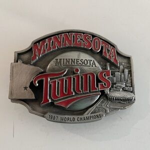 Minnesota Twins 1987 World Champions Belt Buckle